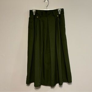 Vintage forest green midi skirt